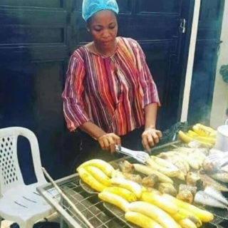 Big Brother Naija 2020 housemate Lucy Essien selling roasted plantain